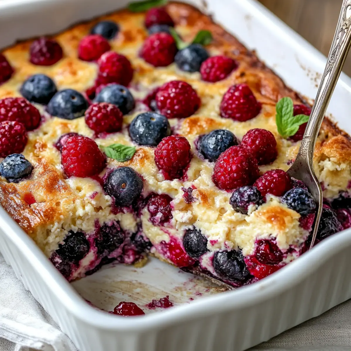 High Protein Triple Berry Bake – Healthy Breakfast Recipe