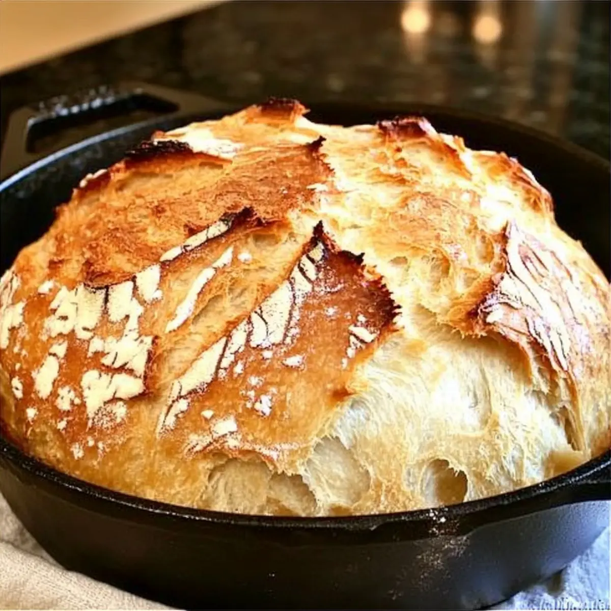 Easy, No-Knead Dutch Oven Crusty Bread