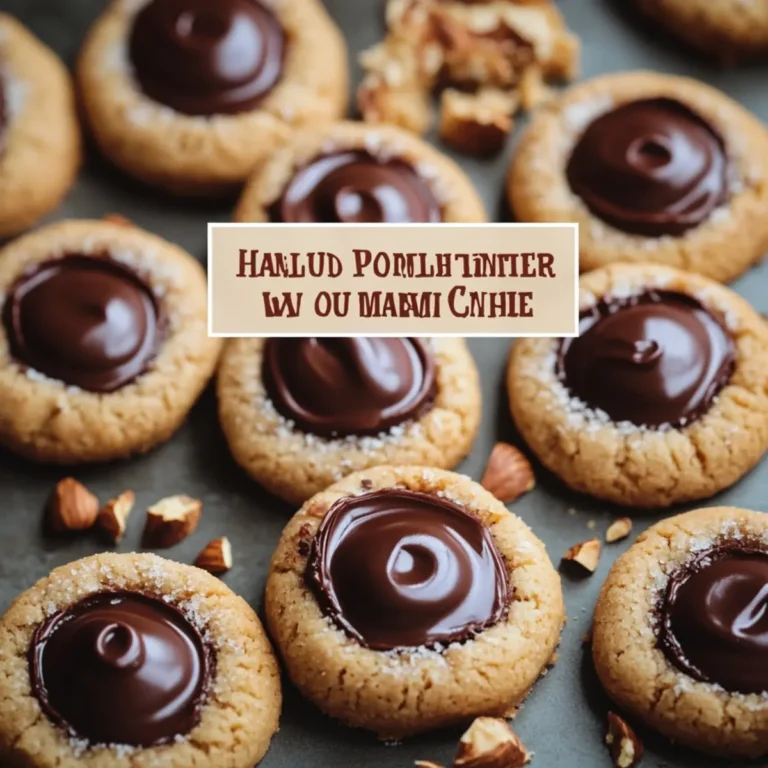 Hazelnut Thumbprint Cookies with Silky Ganache