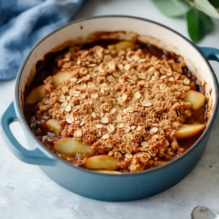 Amazing Dutch Oven Oat Apple Crisp