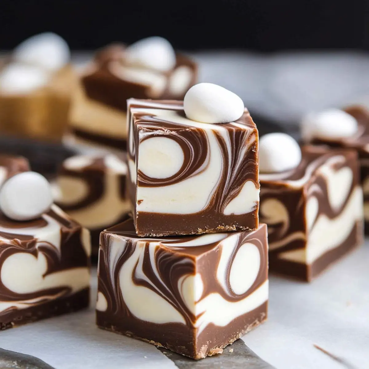 Easy Marshmallow Swirl Fudge Youโll Love! ๐